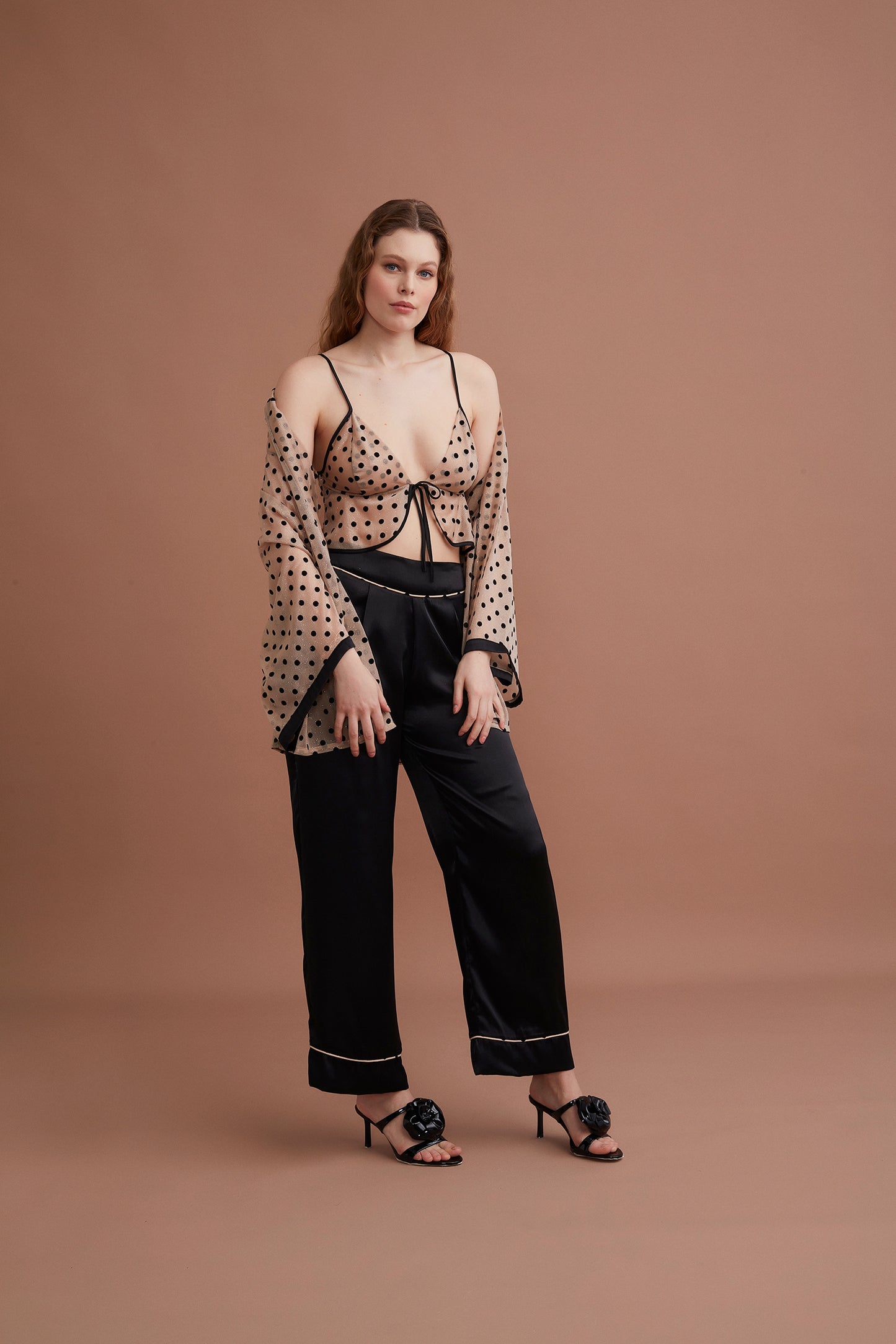 Luxury Bridal Pajama set 3 pcs TKM3031