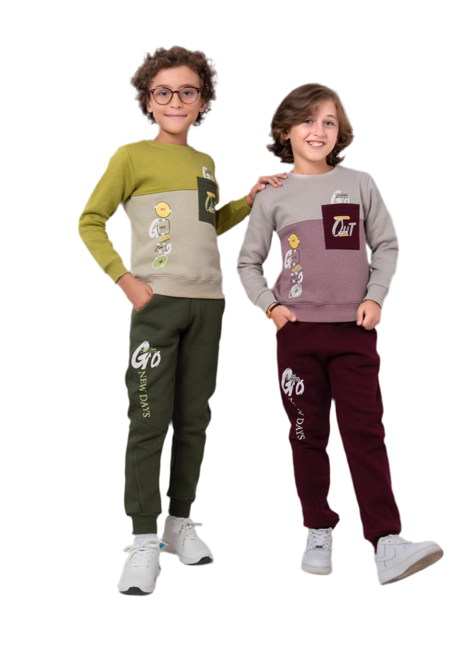 Winter pajama boy 10-12 years Lined cotton