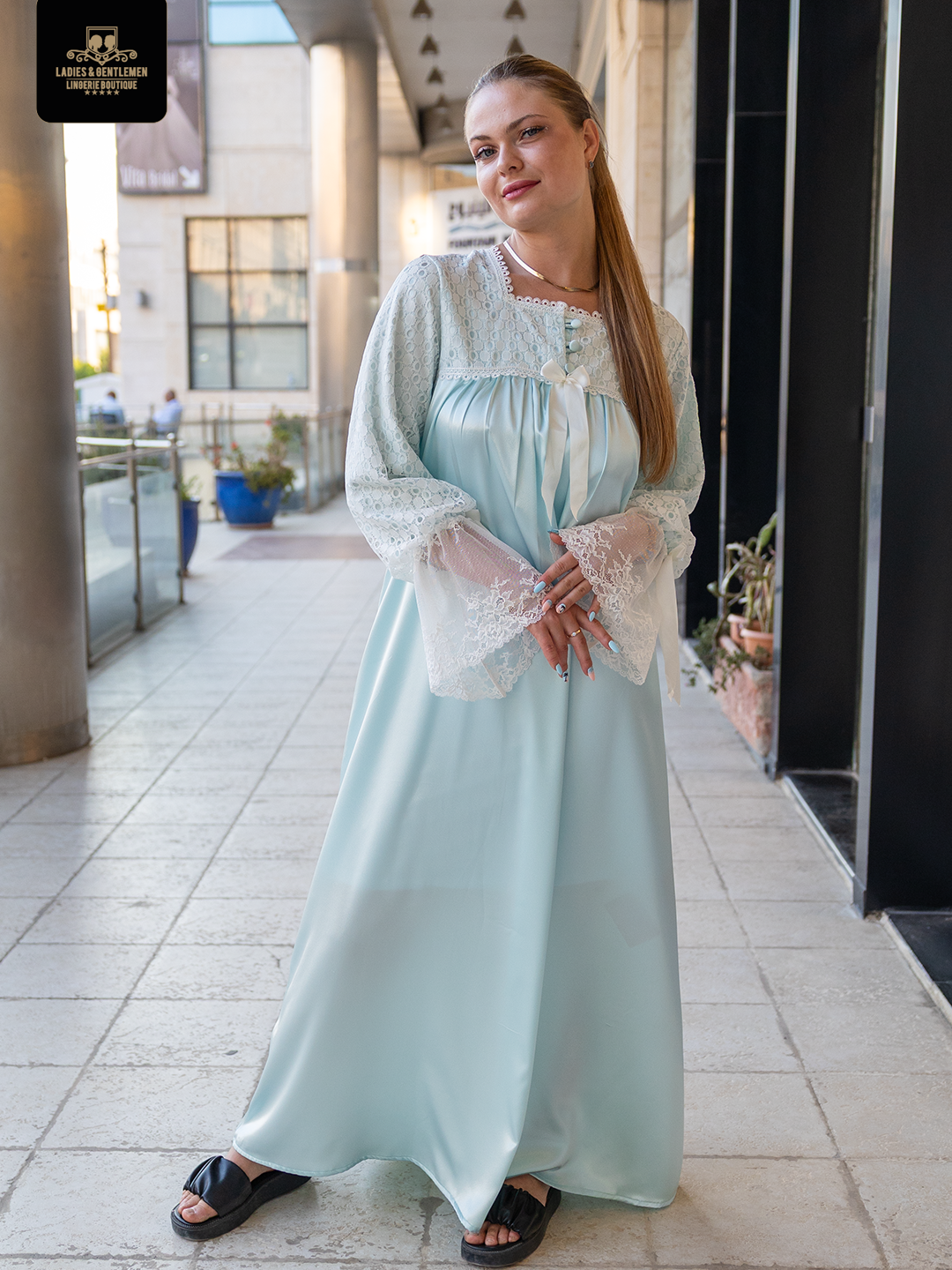 Maternity gown satin 3 color available by coco box cb120