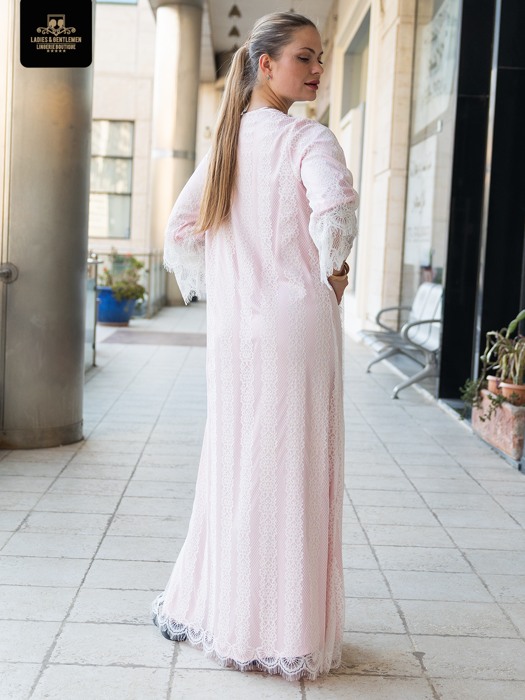 Maternity set gown and robe one piece satin silk 2 color available by coco box Cb117