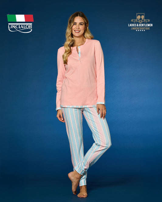 Italian Pajama Lincalor Women winter cotton 100% , L92210
