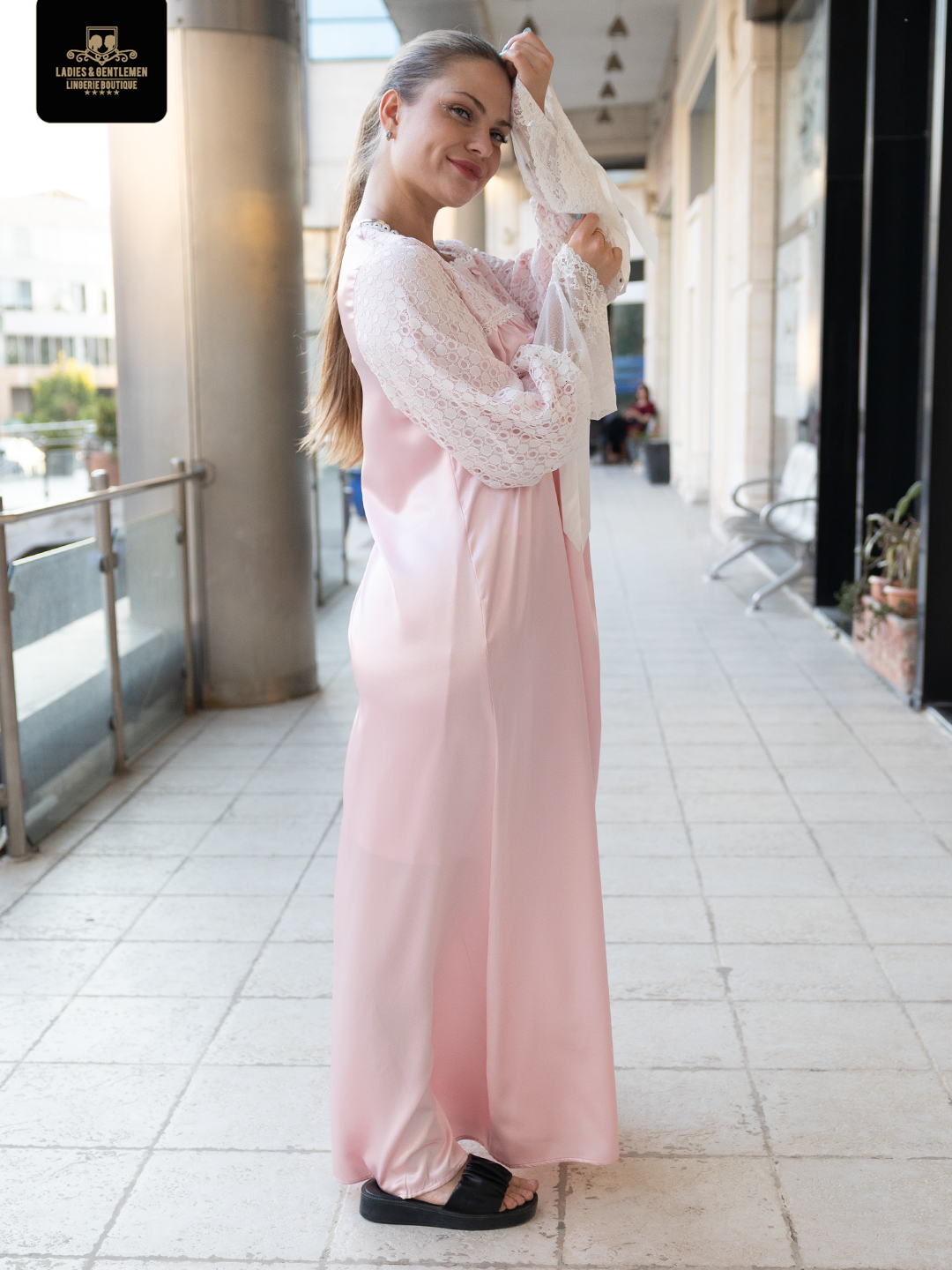Maternity gown satin 3 color available by coco box cb120