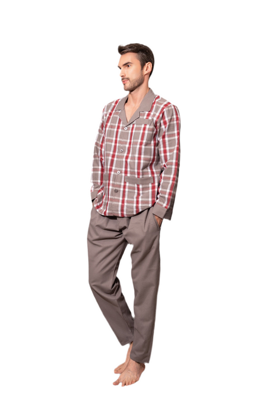 Men blended checkered pajama