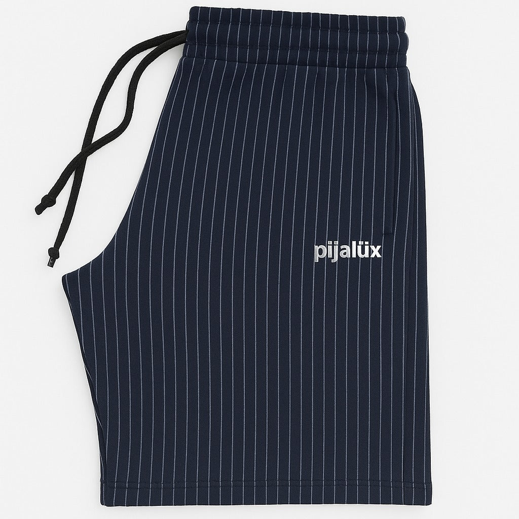 Only short cotton striped Navy