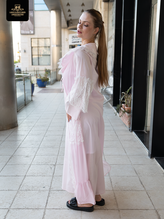 Maternity set gown and robe one piece cotton 2 color available Cb114