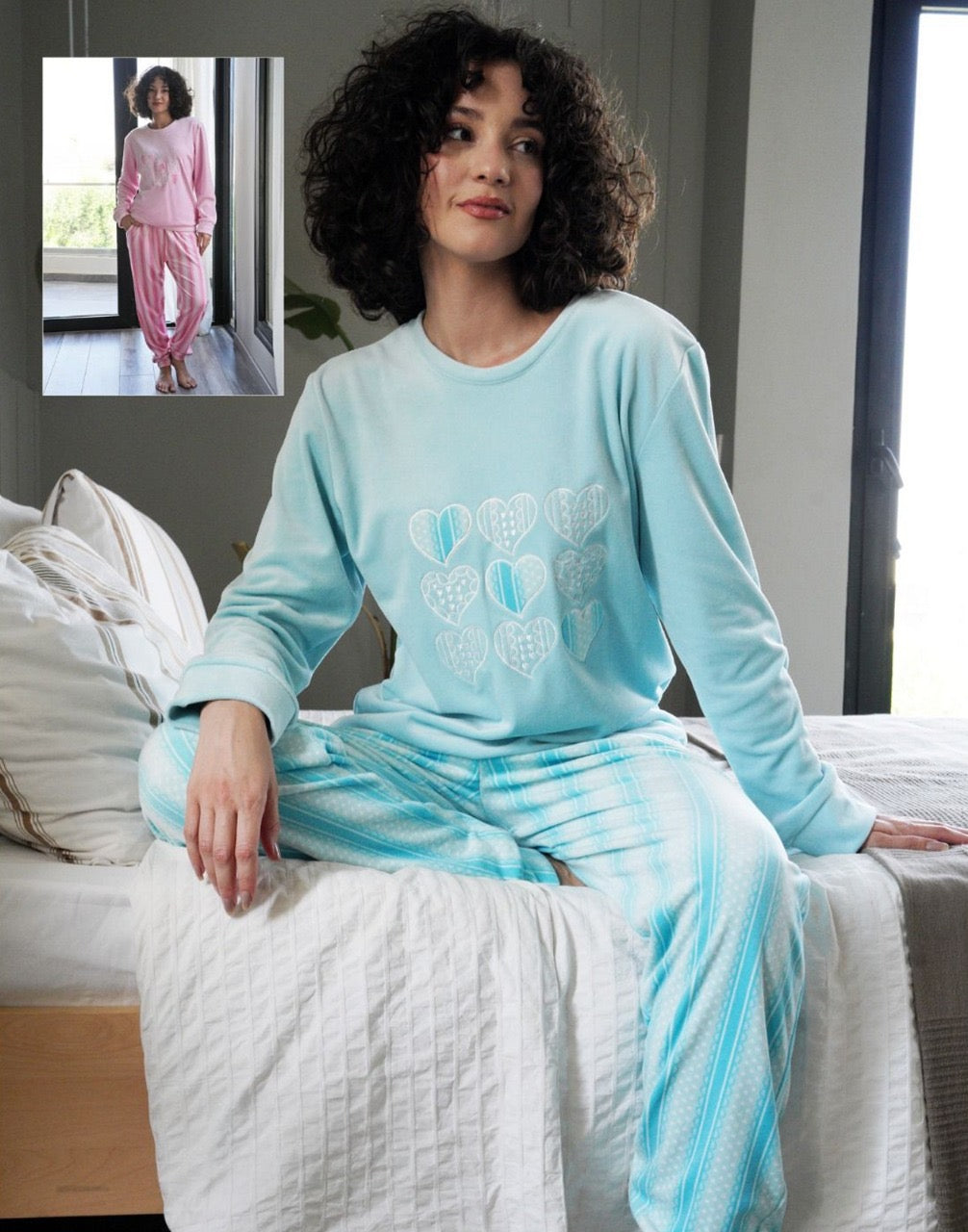 Pajama baby blue soft cotton Eg16729