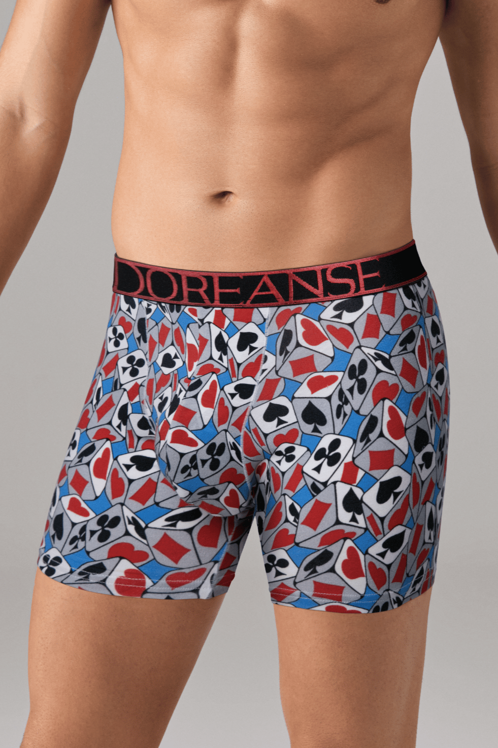 DOREANSE German Fabric Men's Card Dice Patterned Boxer 1869Brand
