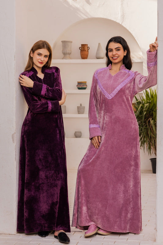 Velvet dress V cut EG14965