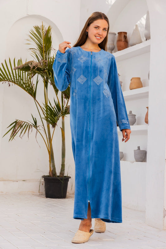 Velvet embroidered dress EG14980