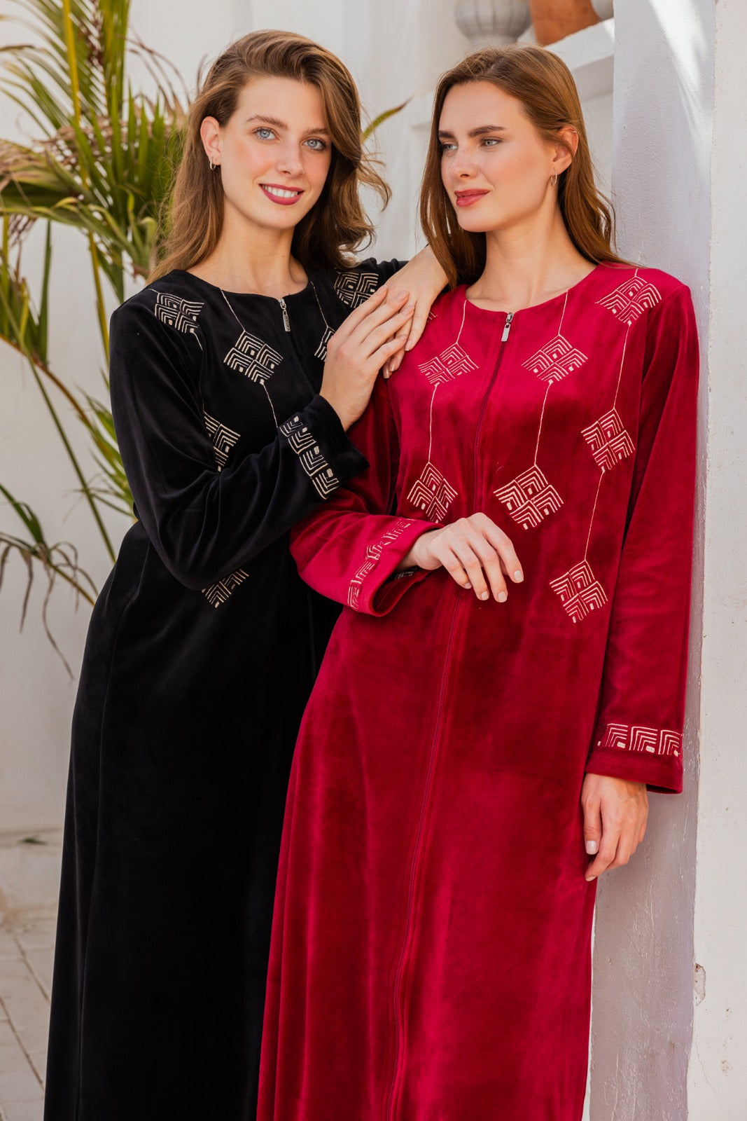 Velvet embroidered dress EG14980
