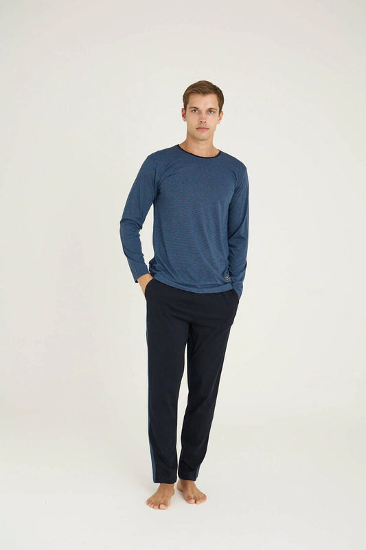 Pajama men Soft autumn made in Turkey - navy 9212