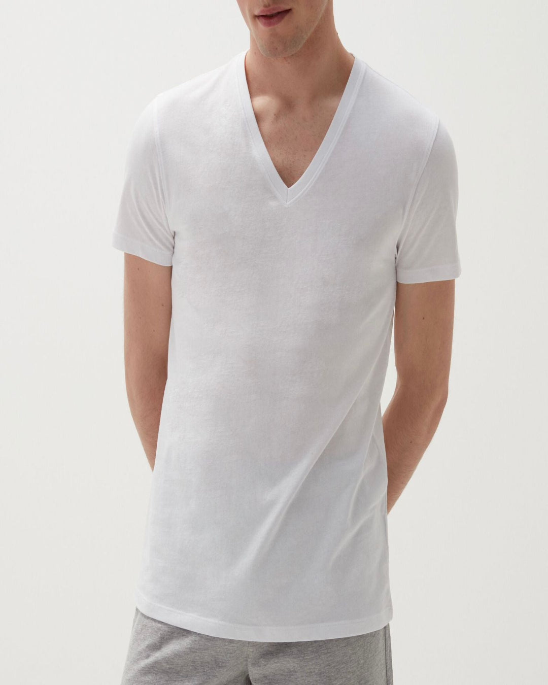 v neck undershirt