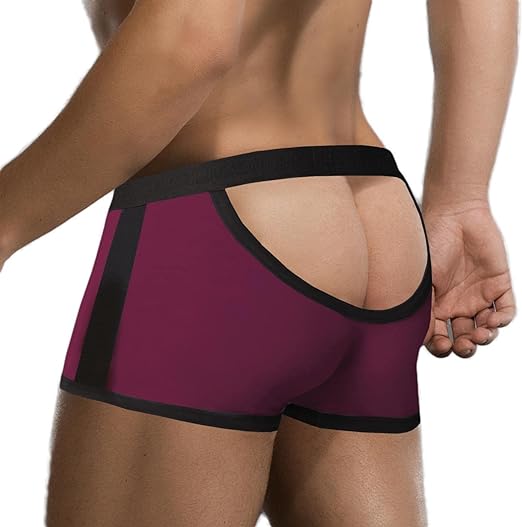 Sexy men Doreanse 1563 Teaser Boxer Briefs Color Purple-Black