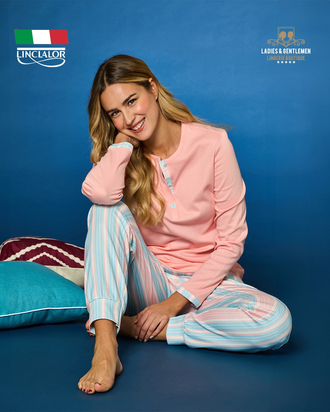 Italian Pajama Lincalor Women winter cotton 100% , L92210