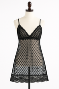 Sexy women Baby doll chiffon black
