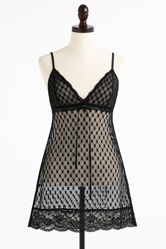 Baby doll chiffon black