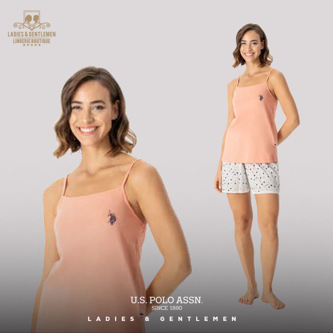 Home wear short us polo assn pink 17009