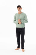 Pajama men autumn made in Turkey - Mint color  48% cotton 48% modal 4% lycra 26101