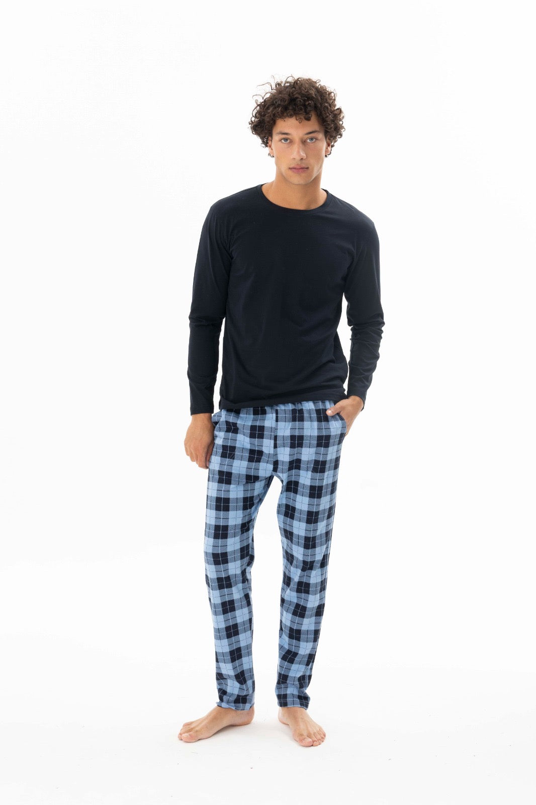 Pajama men Soft autumn made in Turkey - Navy 100% cotton 26110