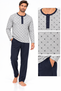 Pajama men autumn - Grey color  100% cotton Sy492