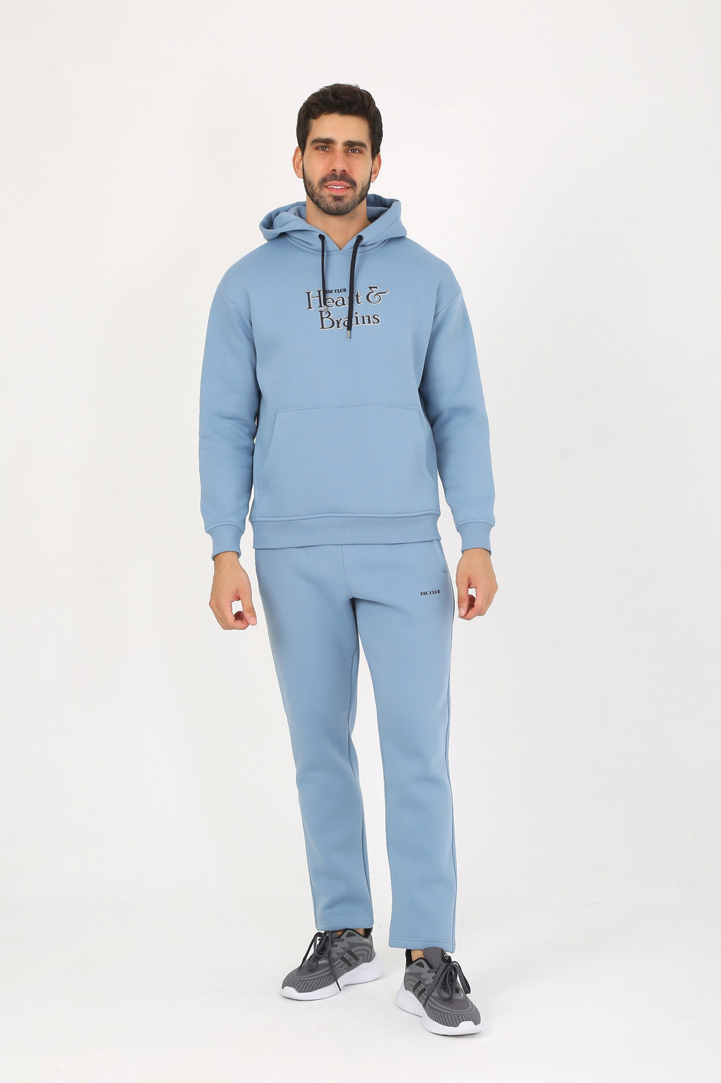 هودي بدلة رياضية رجالي لون أزرق فاتح مقاس 2XL