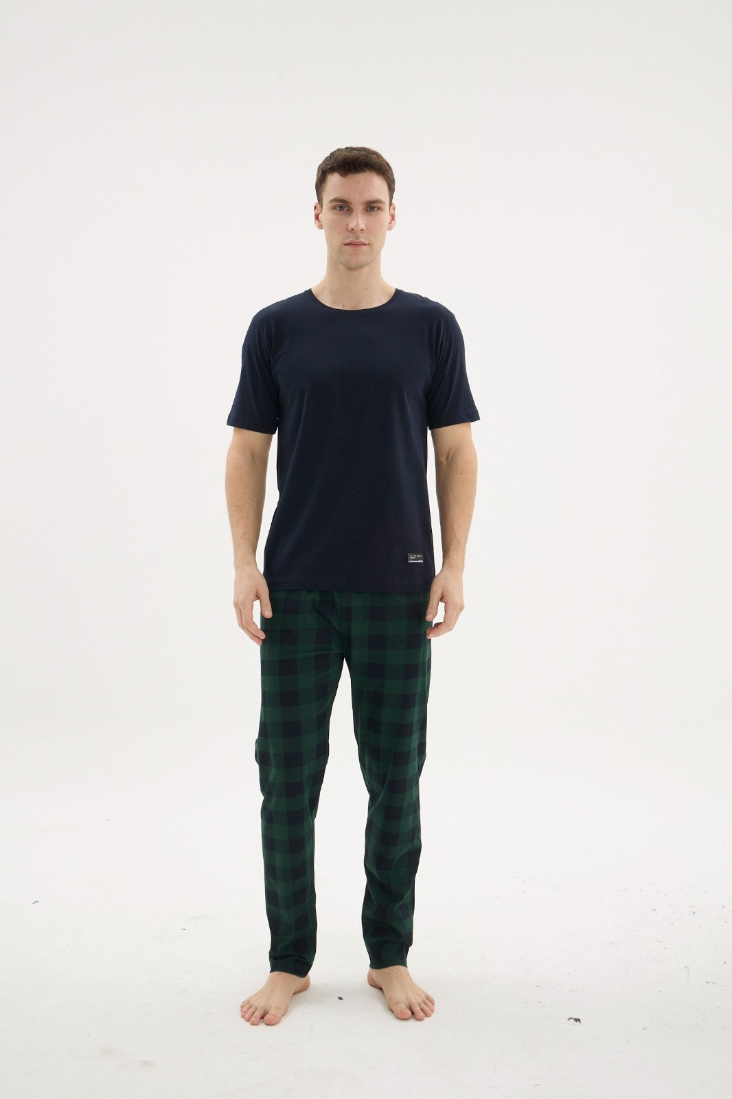 Pajama summer men round nick navy 2098