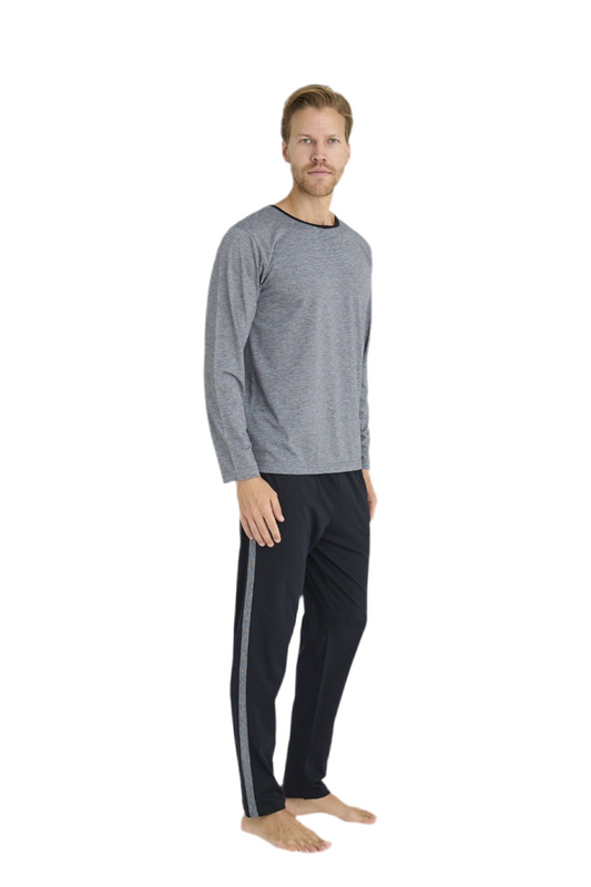 Pajama men Soft autumn made in Turkey - grey 9212