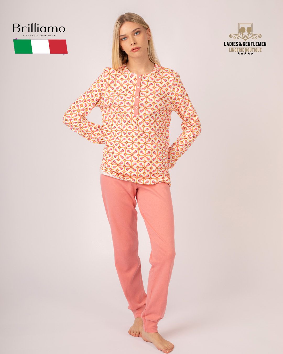Italian Pajama women 100% cotton L92182