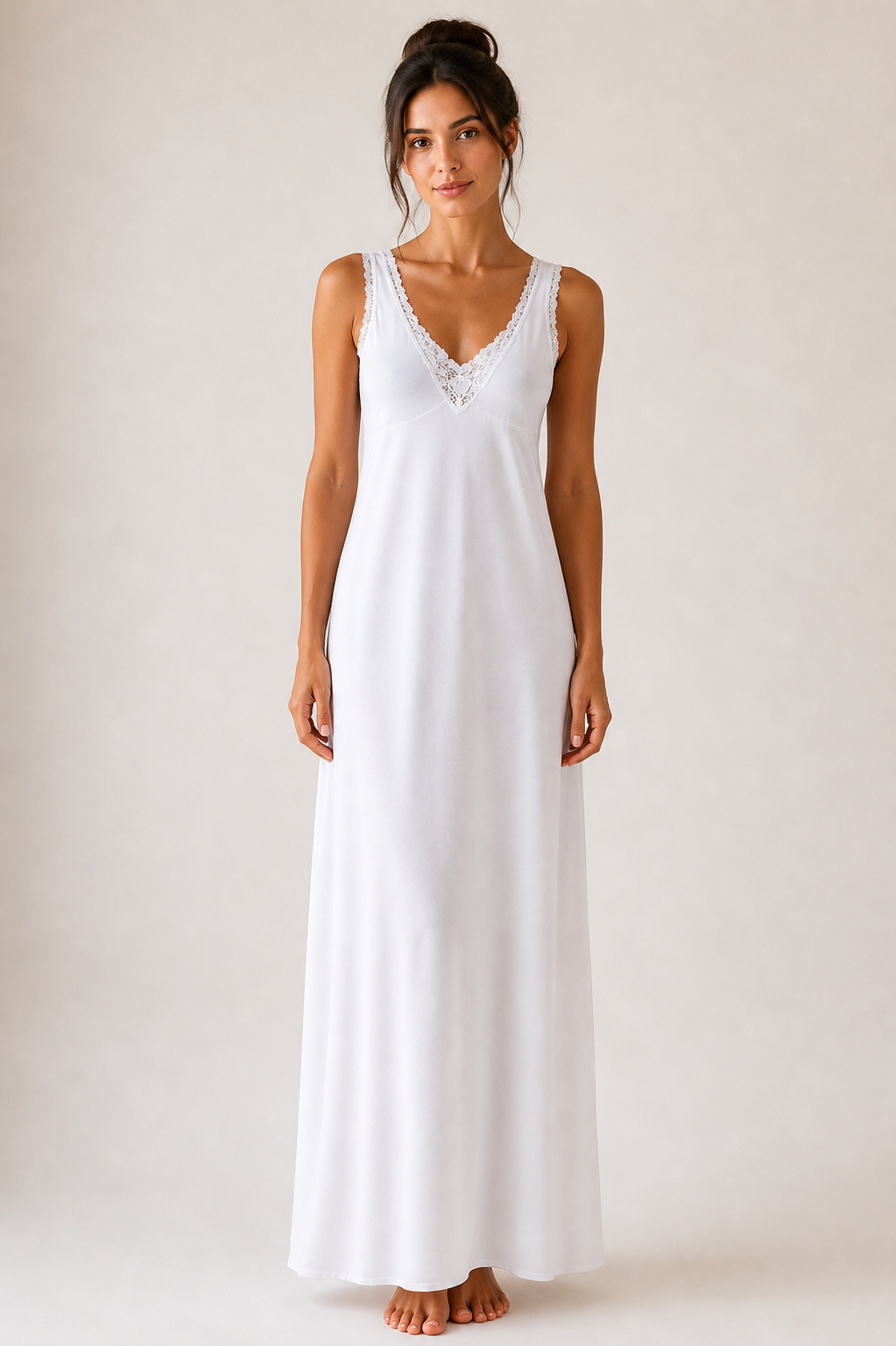 Soft Touch 100% Cotton Lace – Elegant Everyday Underdress Maxi