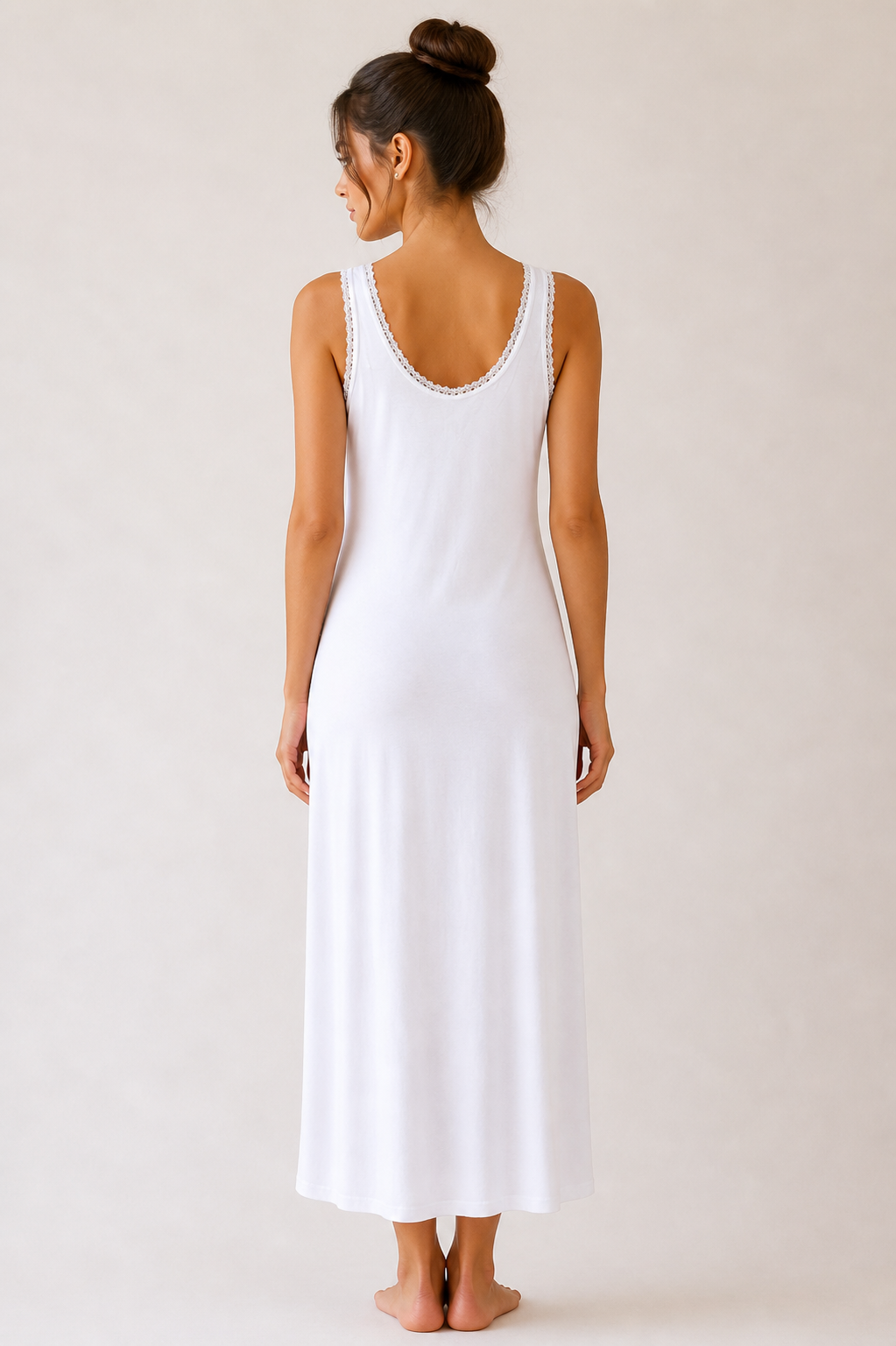 Soft Touch 100% Cotton Lace – Elegant Everyday Underdress Maxi