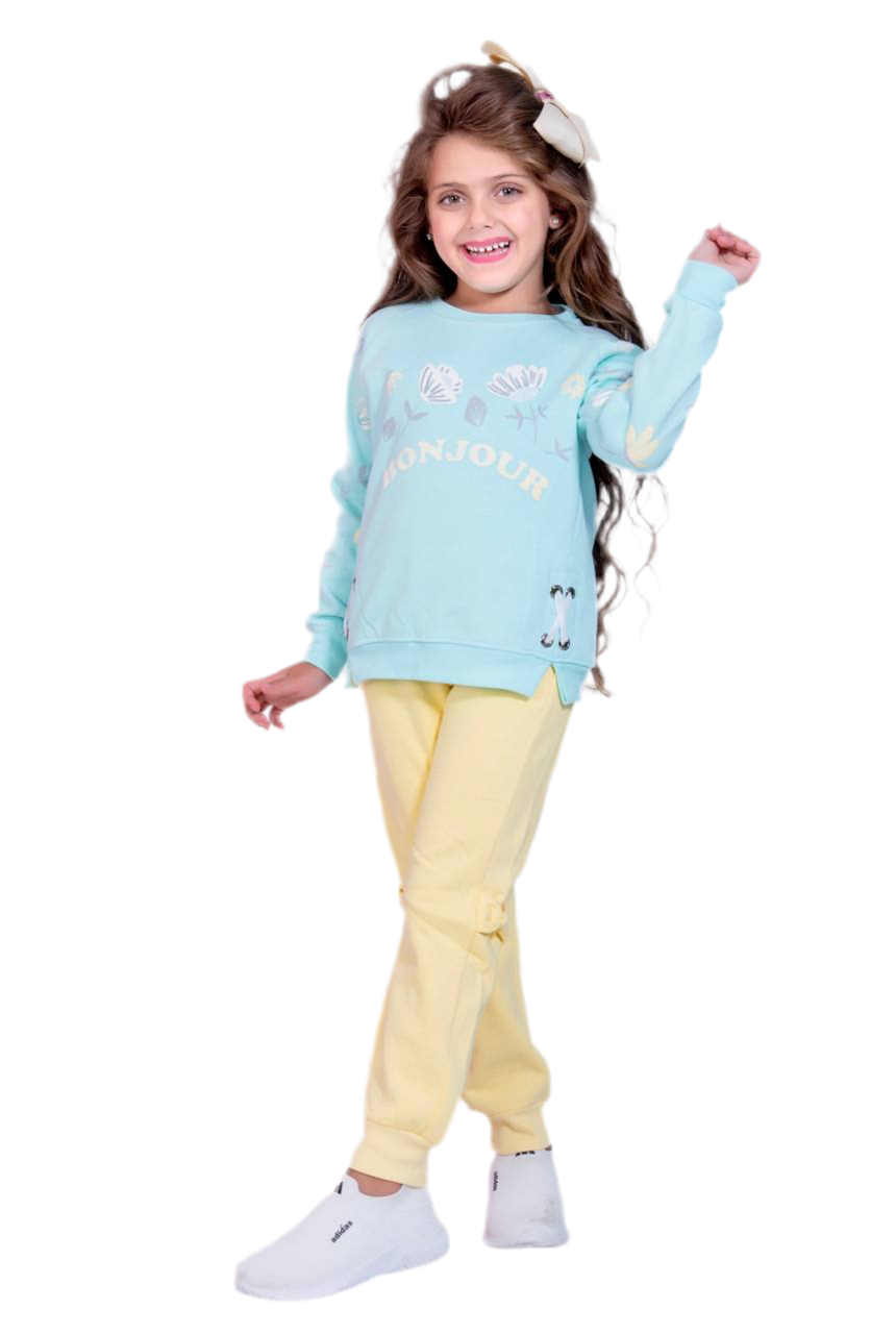 Winter pajama girl 8-10 years Lined cotton