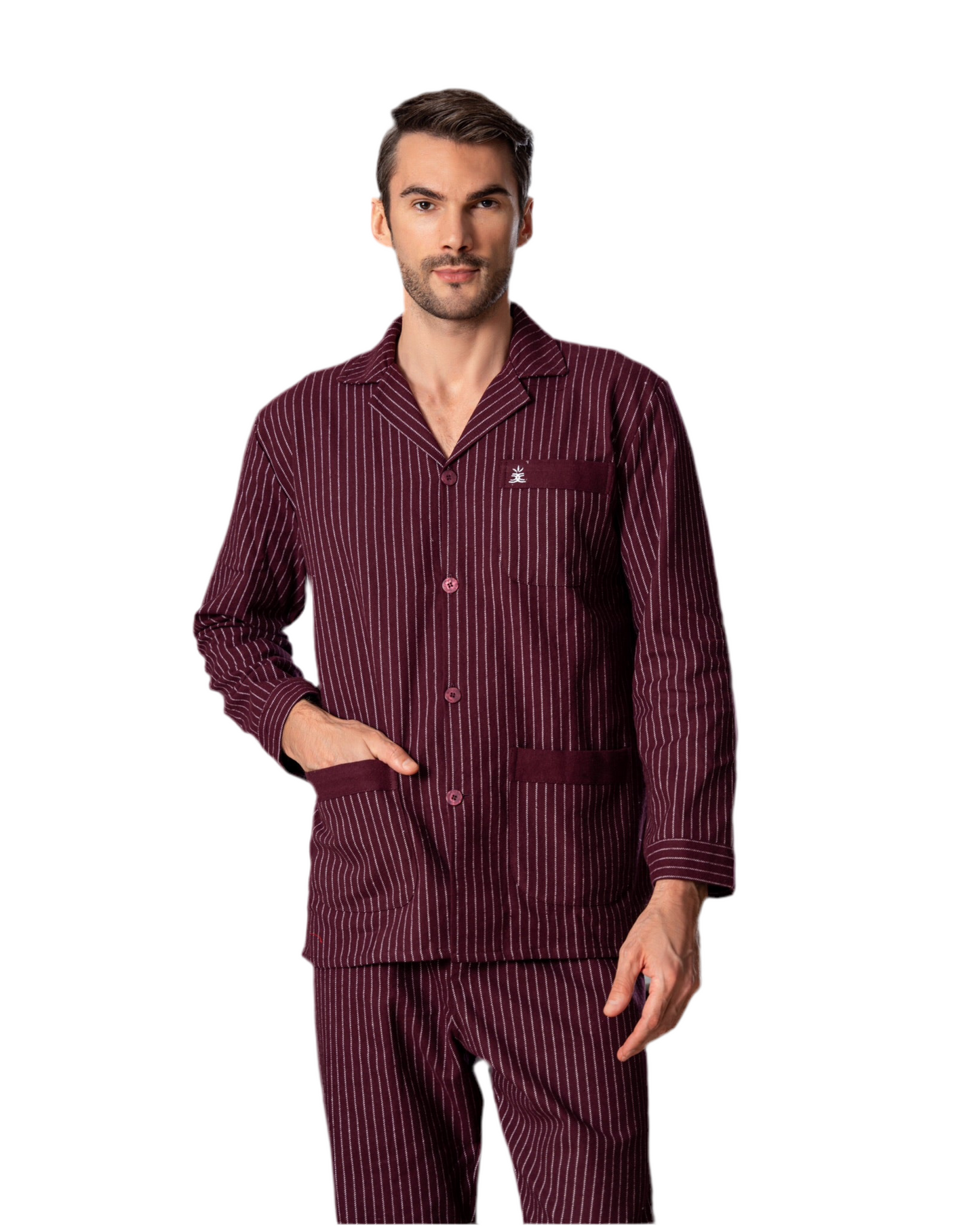 Men premium 100% winter cotton pajama Bordo