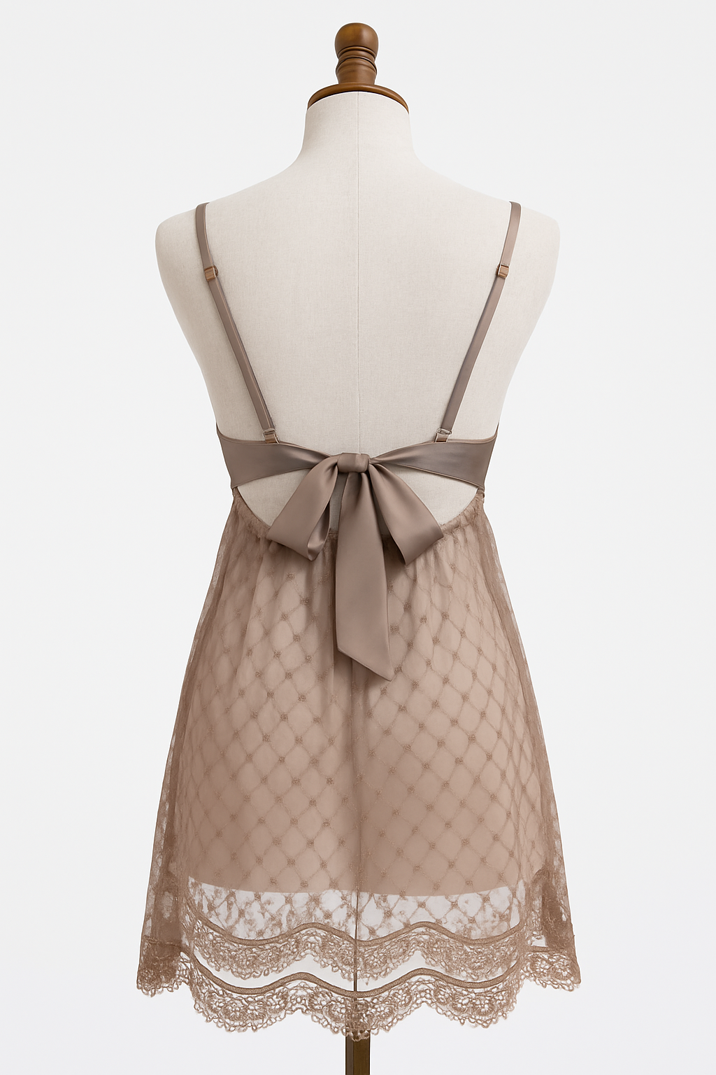 Sexy women Baby doll chiffon beige