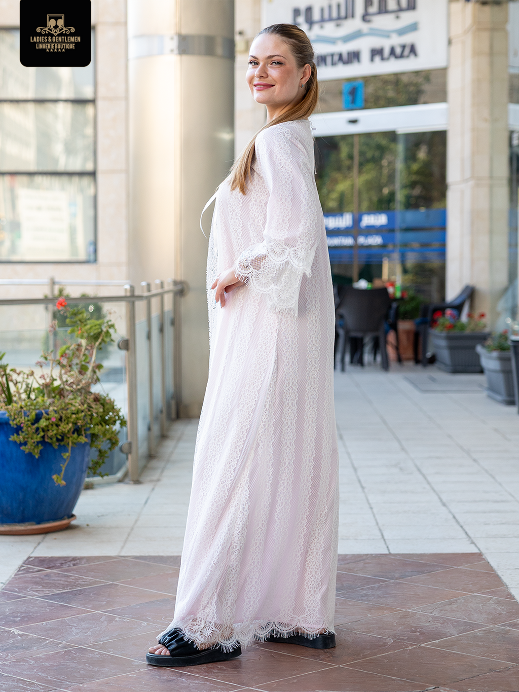 Maternity set one piece gown and robe cotton 2 color available by coco box Cb117