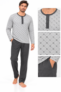Pajama men autumn - Grey color  100% cotton Sy494