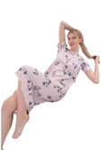 Big size night gown summer cotton shanel 1902