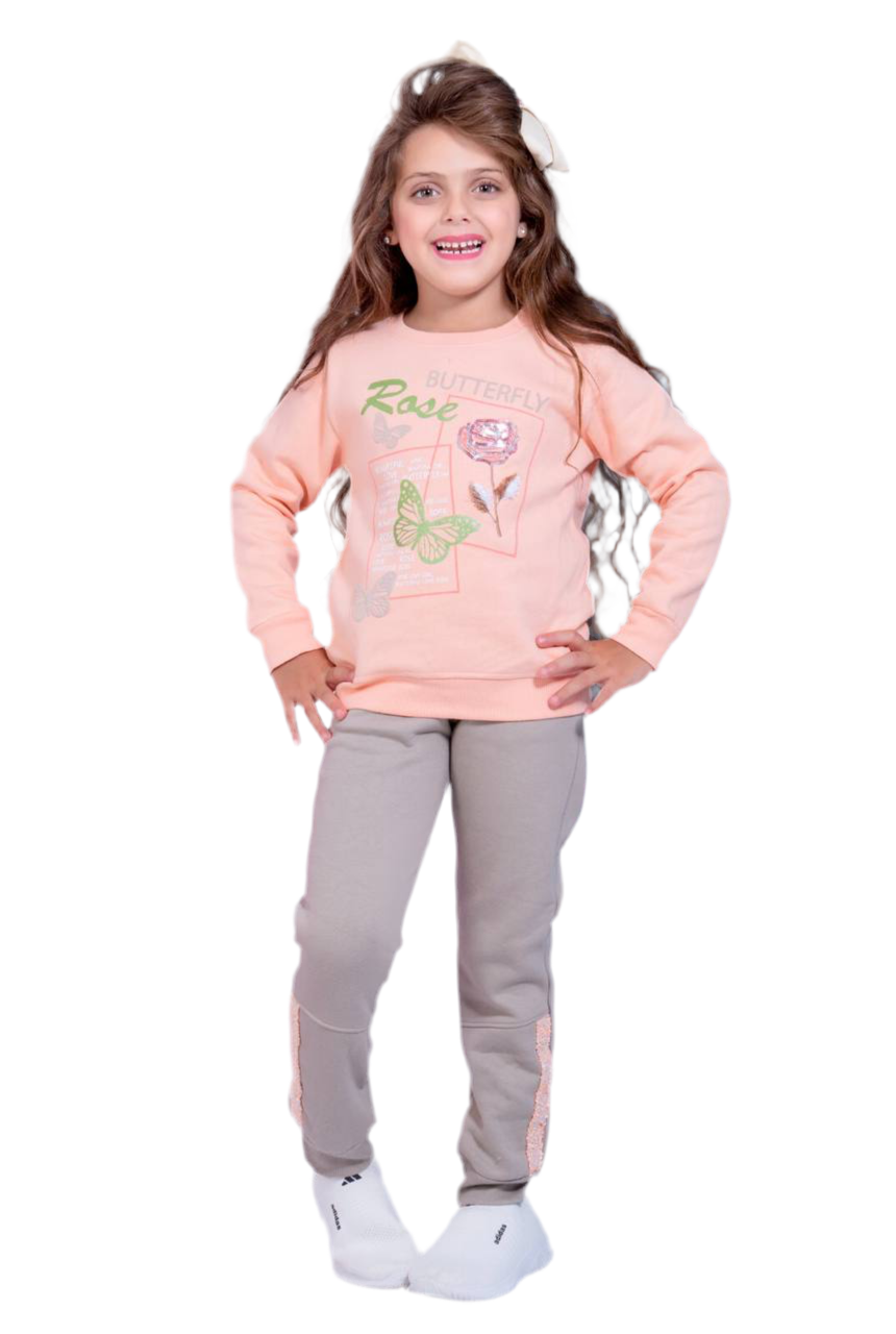 Winter pajama girl 6-12 years Lined cotton