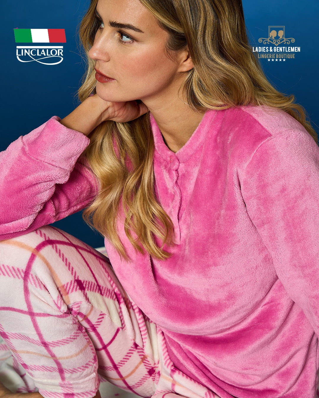 Winter Italian linclalor Pajama Women fleece L88800