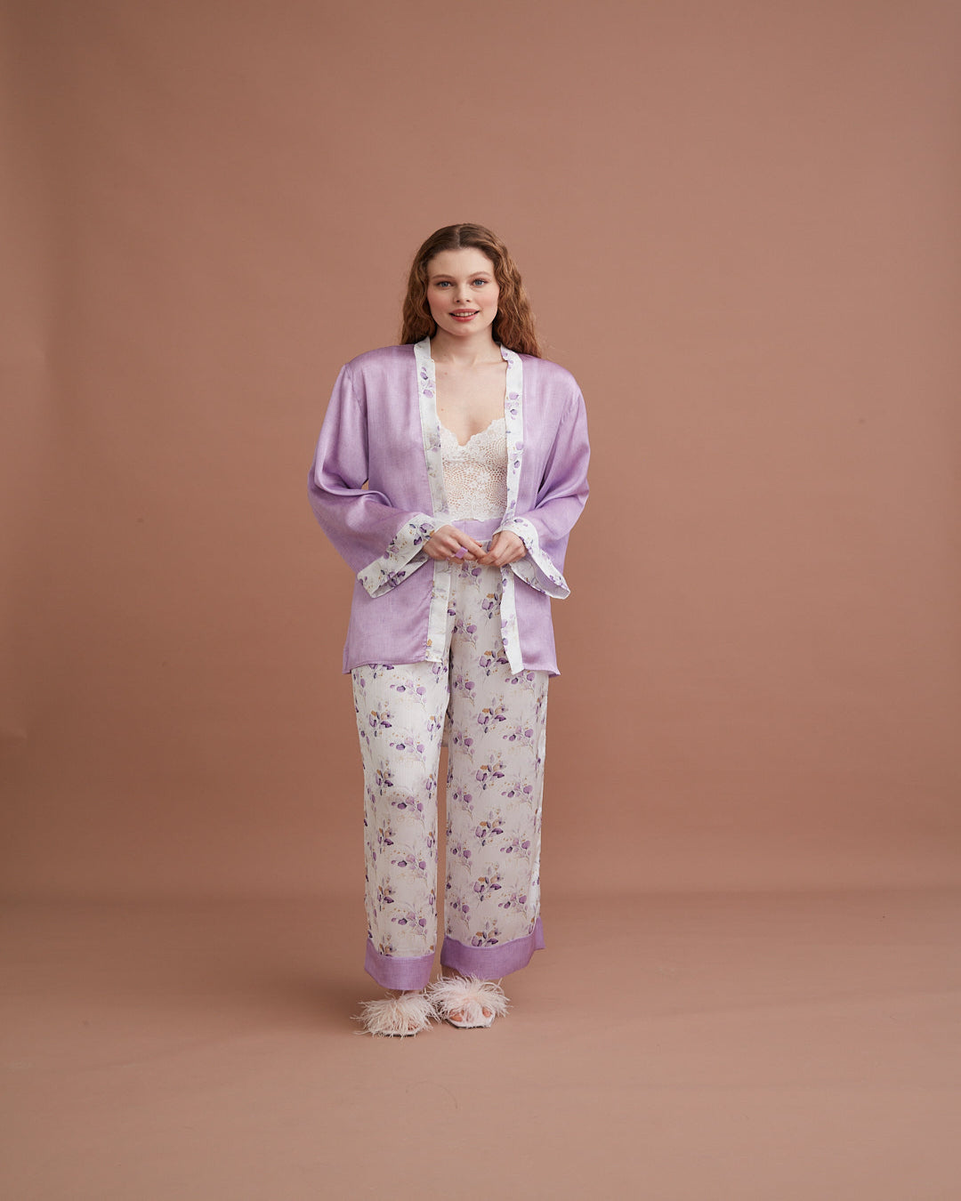 Luxury Bridal Pajama set 3 pcs 
TKM3029