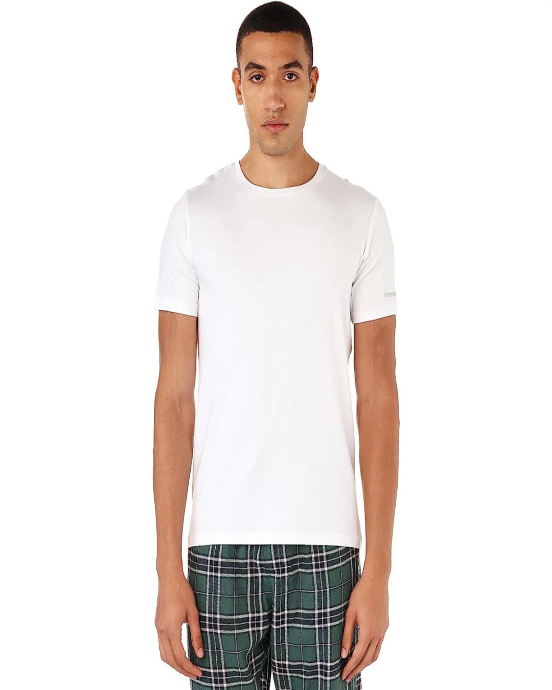 Short Sleeve Undershirt For Men Round Neck - White Short Sleeve Undershirt For Men Round Neck - White
