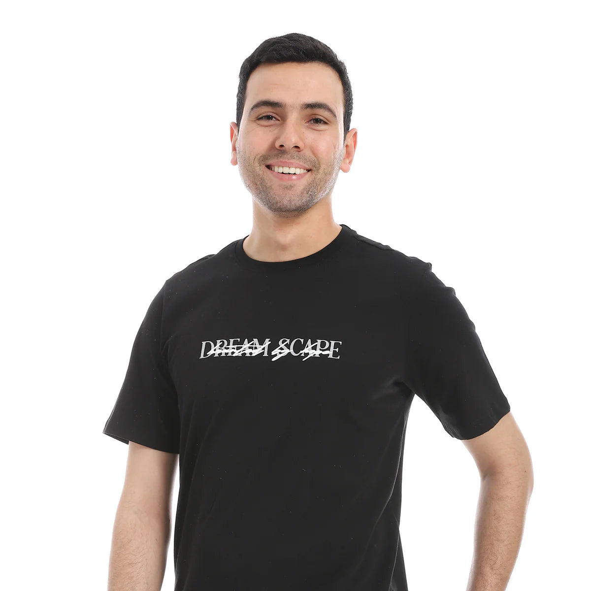 طقم بيجامة قطنية للرجال (تي شيرت كاجوال بأكمام قصيرة وشورت يصل للركبة) مقاس XL متوفرة