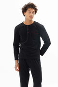 Pajama men autumn made in Turkey - Dark Navy 100% cotton 9250