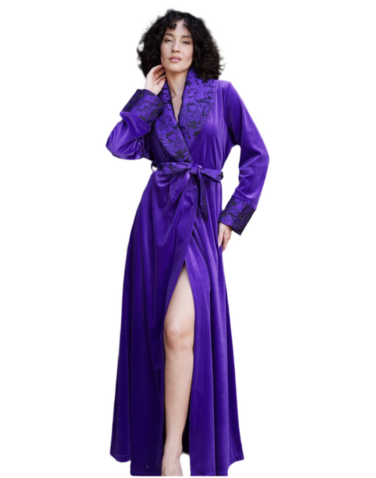 Maxi robe Women with jacquard Purple EG16800