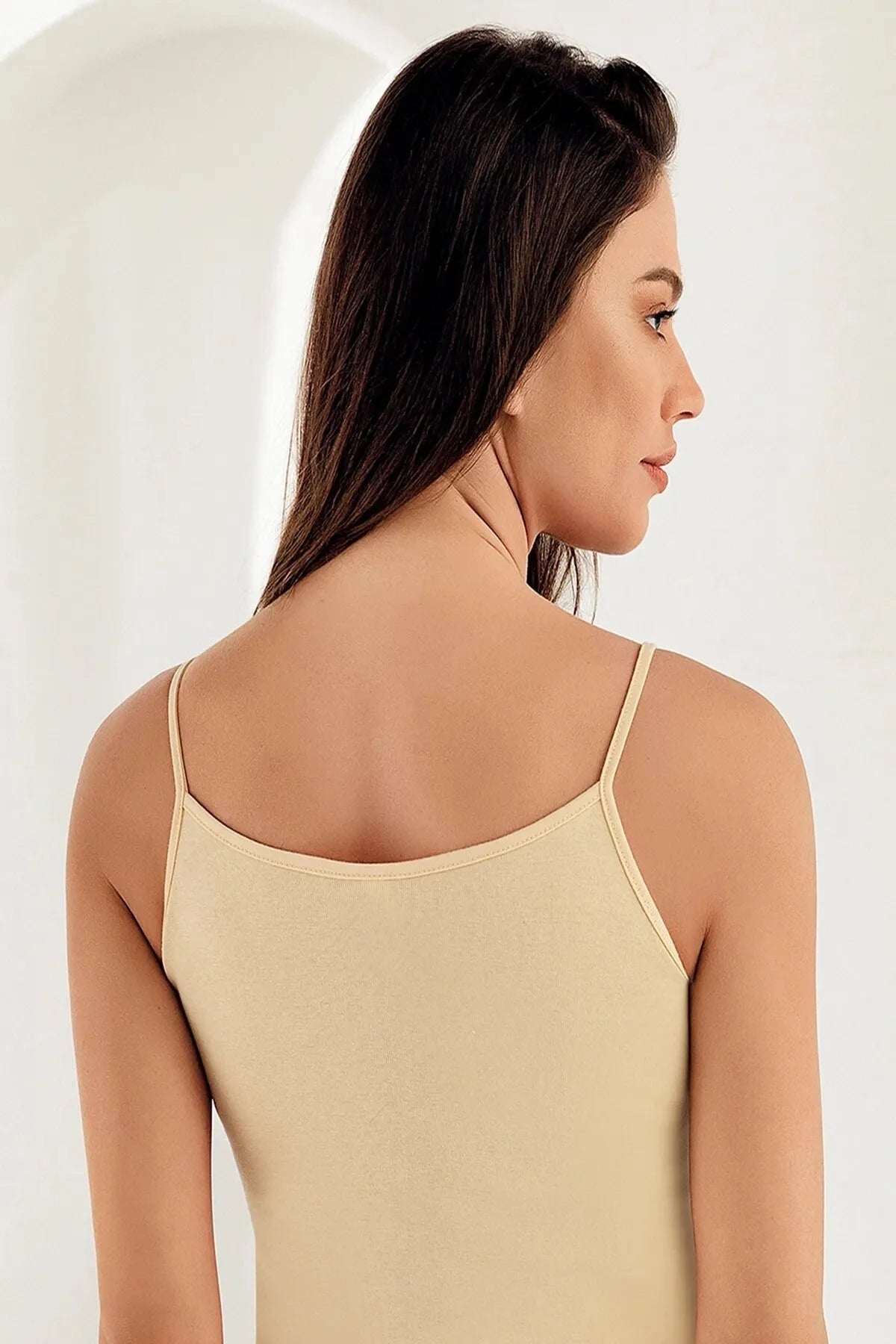 Women’s White Thin Strap Athlete high Quality cotton.Nude
