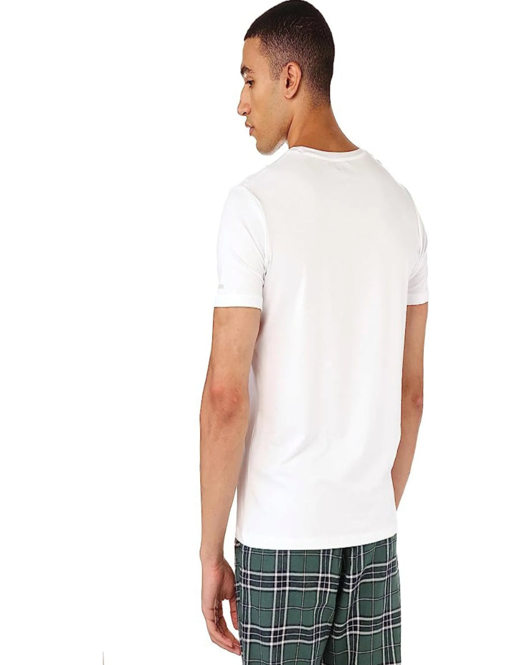 Short Sleeve Undershirt For Men Round Neck - White Short Sleeve Undershirt For Men Round Neck - White