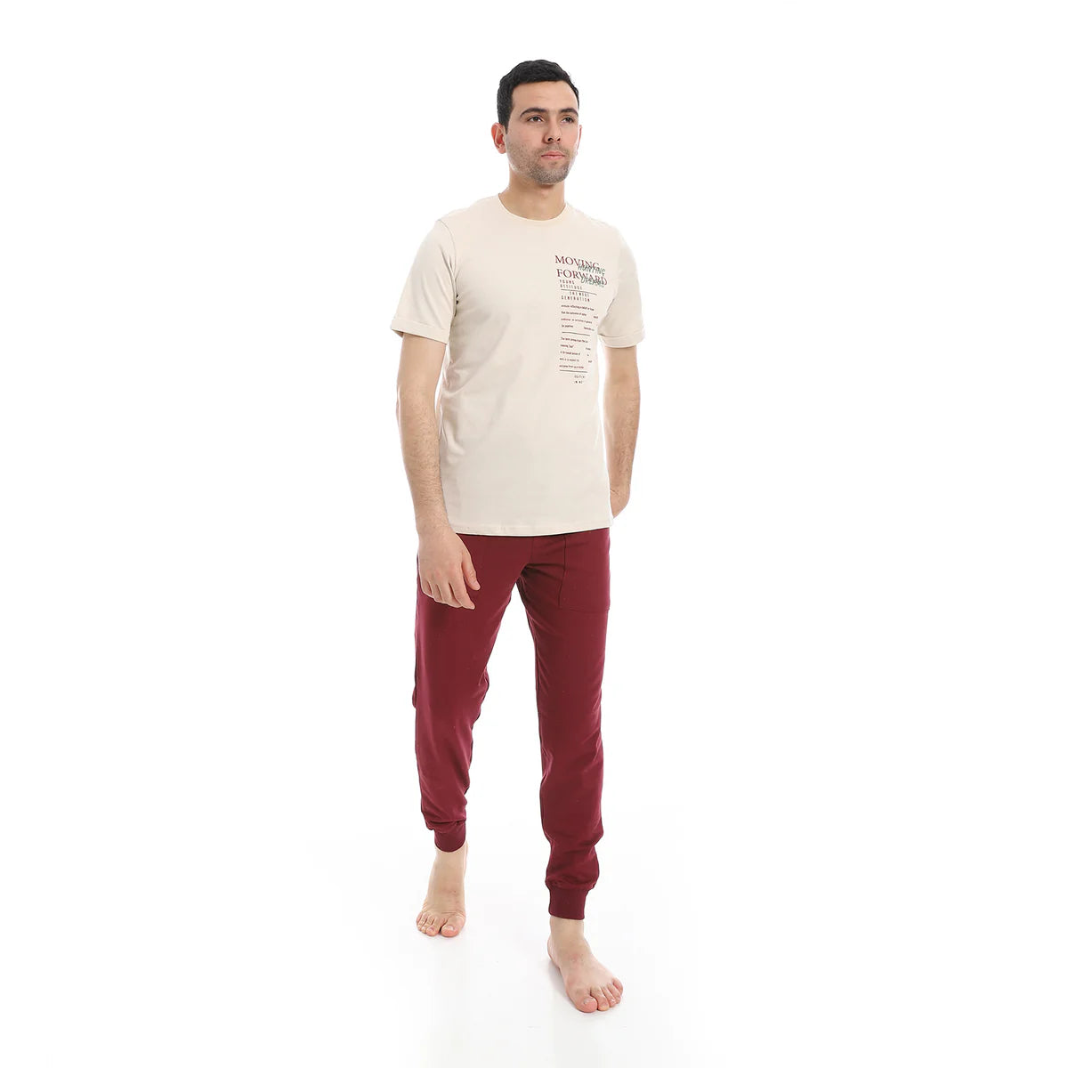Men's Printed Short Sleeve T-Shirt and Jogger Pajama Set