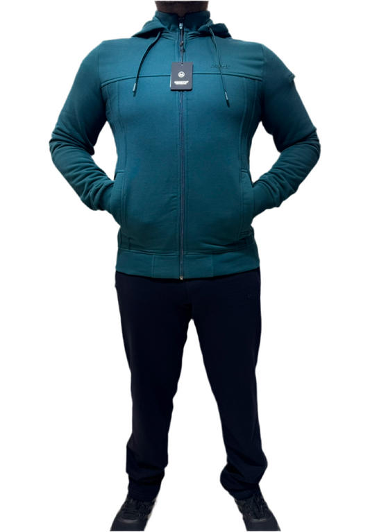 Winter Thick outdoor Tracksuit Men Removable Hat 0090