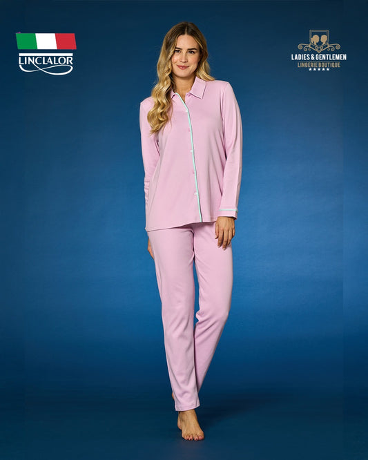 Italian Pajama Classic Lincalor Women winter cotton 100% L91041