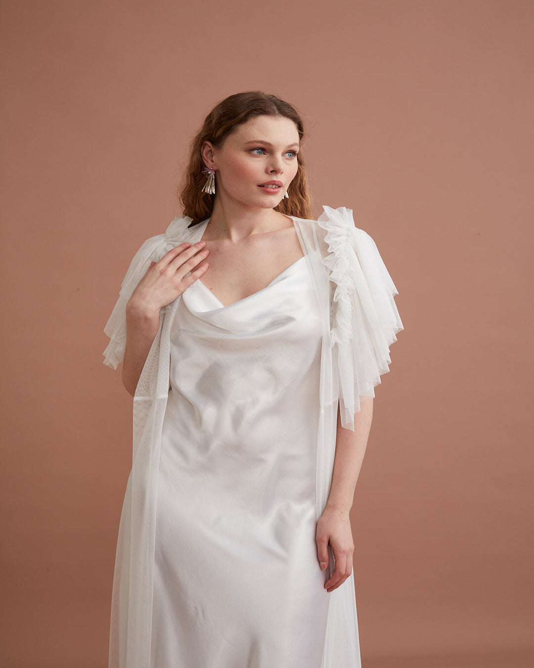 Set long bridal satin Tk147