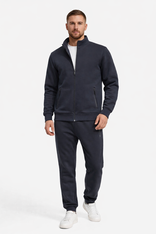 Winter Thick outdoor Tracksuit Men Navy TK0169